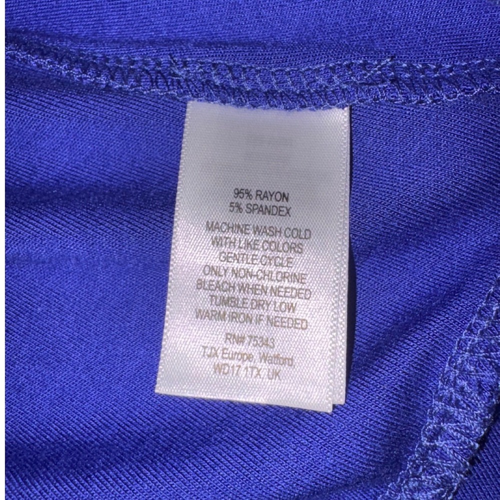Donna Ricco New York Royal Blue Drop Waist Flounce Hem Dress Small NWT - Picture 5 of 6